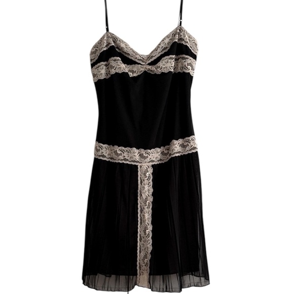 Charlotte Russe Dresses & Skirts - Charlotte Russe Y2K Lace Trim Babydoll Dress Festival Whimsigoth Fairy Size L